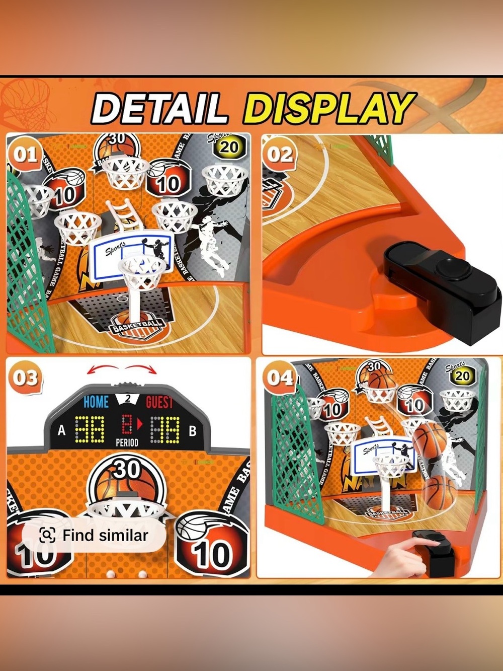 SPORTS 3-in-1 Basketball Game NWT Single or Multiplayer - Picture 4 of 5